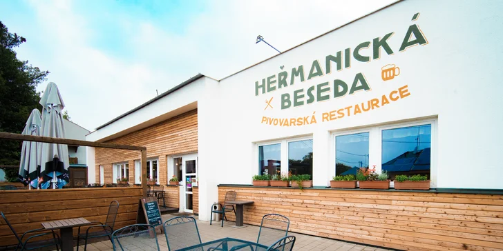 Prohlídka Heřmanického pivovaru s degustací mladých piv i jídlem pro 1 či 2 osoby