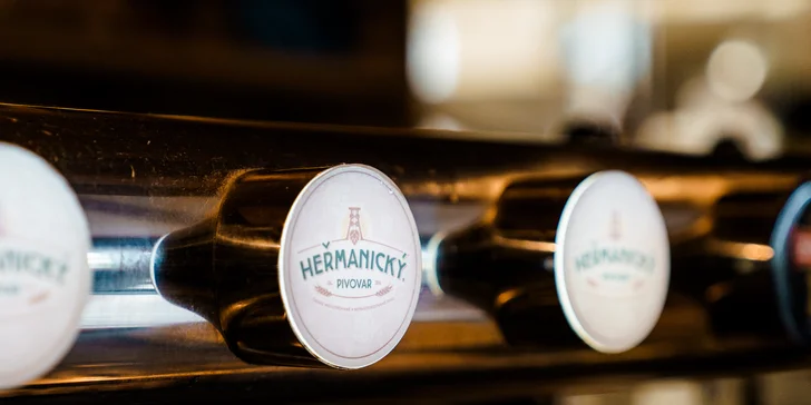 Prohlídka Heřmanického pivovaru s degustací mladých piv i jídlem pro 1 či 2 osoby