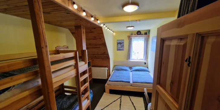 Horská chata v srdci Krkonoš: snídaně nebo all inclusive i privátní wellness, 2 děti zdarma