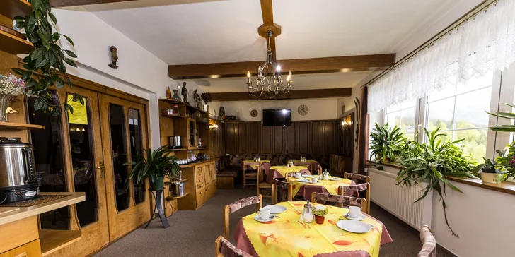 Penzion ve Špindlerově Mlýně se snídaní a výhledem na hory