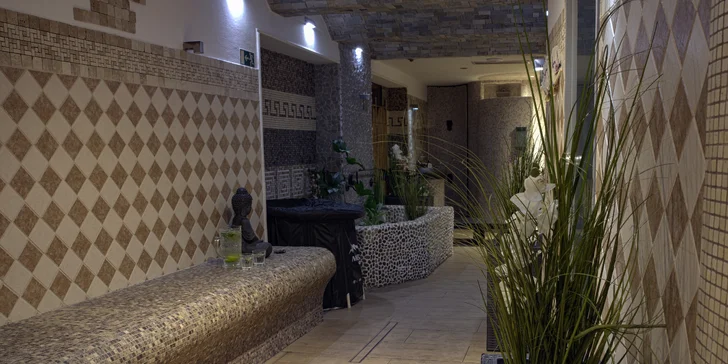 Privátní wellness na 2 hodiny pro dva: vířivka, sauna, víno i obložená mísa