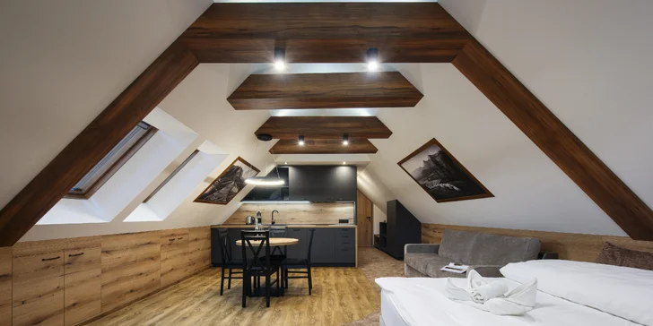 Penzion s výhledem na Belianské Tatry: snídaně, neomezený wellness a nové apartmány