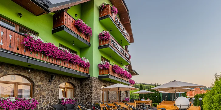Penzion s výhledem na Belianské Tatry: snídaně, neomezený wellness a nové apartmány