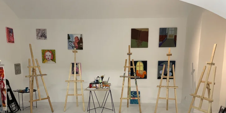 3hodinový workshop malby pro 1-2 osoby vč. welcome drinku a pomůcek