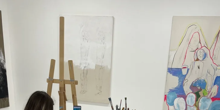 3hodinový workshop malby pro 1-2 osoby vč. welcome drinku a pomůcek