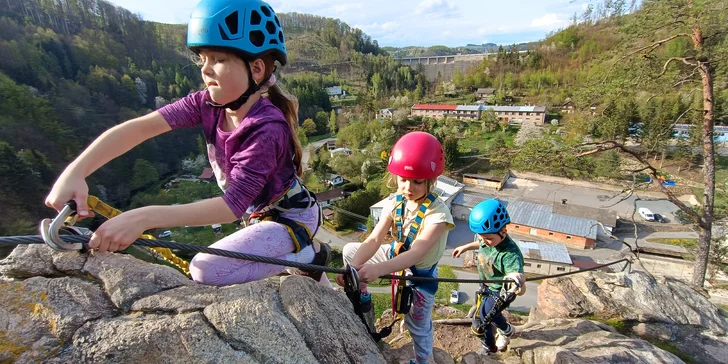 Ferrata Vír s průvodcem pro děti i dospělé: skupinově či individuálně