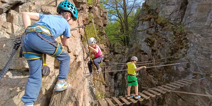 Ferrata Vír s průvodcem pro děti i dospělé: skupinově či individuálně