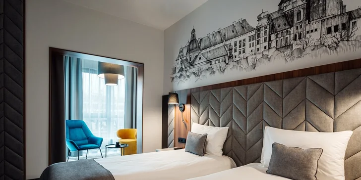 Objevujte Krakov: moderní 4* hotel nedaleko centra se snídaní, neomezené saunování