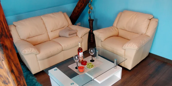 Prostorný apartmán pod Nízkými Tatrami až pro 6 osob: kuchyně, sauna, zahrada