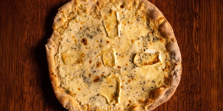Pizza dle výběru pro 2 až 4 osoby: průměr 32 cm, šunka, quattro formaggi i diavola