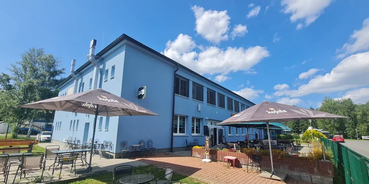 XXL kuřecí nebo vepřový řízek a bramborový salát pro 1 nebo 2 osoby
