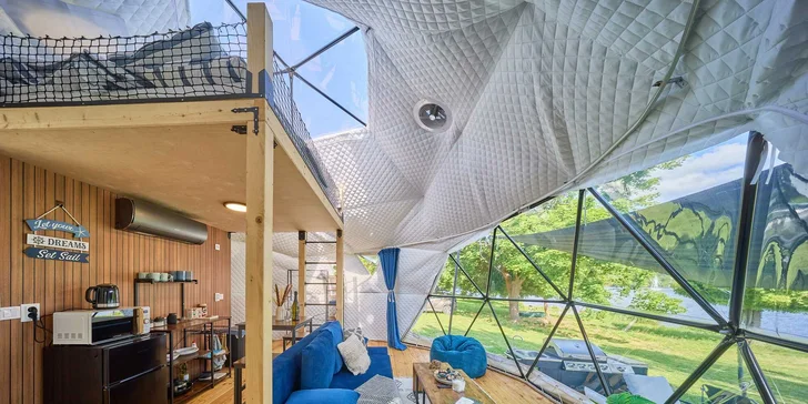 Glamping na Slapech: luxusní stany pro dva i celou rodinu, krásná lokalita přímo u přehrady