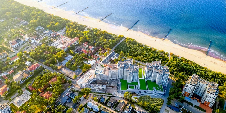 Pobyt v krásném novém hotelu přímo u písčité pláže Baltu s polopenzí