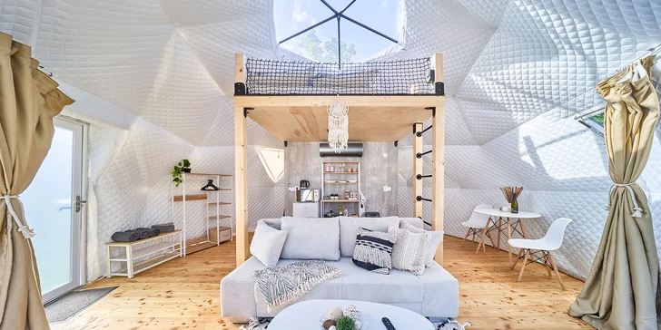 Glamping na Slapech: luxusní stany pro dva i celou rodinu, krásná lokalita přímo u přehrady