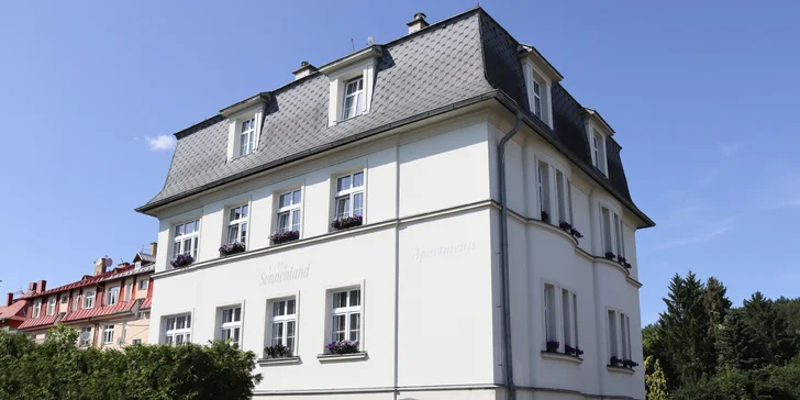 Komfortní apartmány v klidné části Mariánských Lázní až pro 4 osoby