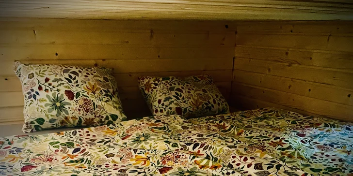 Plně vybavený tiny house na břehu řeky Ohře: terasa s grilem i ohniště
