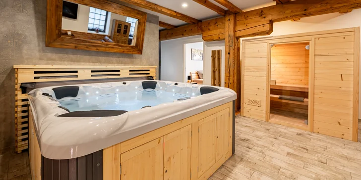Relax apartmán: vlastní vířivka, sauna i možnost snídaně