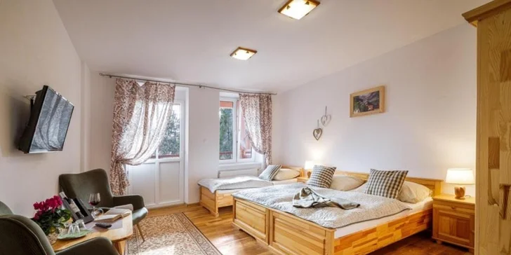 Dovolená v Tatrách ve dvou či s rodinou: penzion hned u lanovky vč. polopenze a wellness