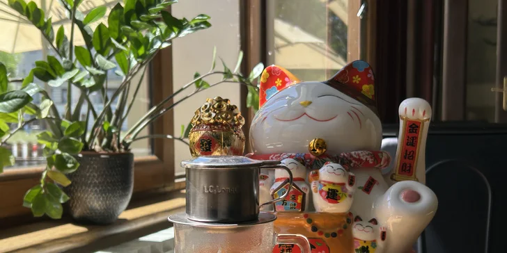 Spojení filtru a kondenzovaného mléka: vietnamská káva v kavárně U Zlaté koruny pro 1 či 2 osoby