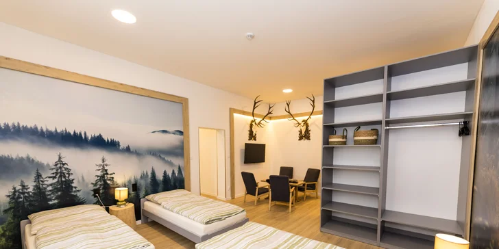 Moderní apartmány v Karlově pod Pradědem, vč. snídaně či polopenze i vlastní kuchyňky
