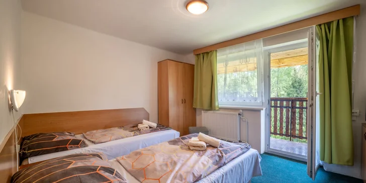 Jednoduchý horský hotel na Liptově až pro 4 osoby s polopenzí