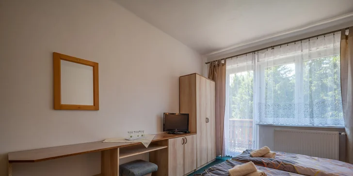 Jednoduchý horský hotel na Liptově až pro 4 osoby s polopenzí