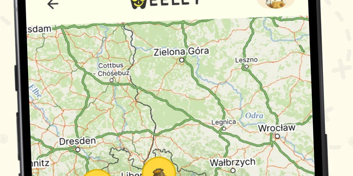Až 5 herních šifrovacích výletů se zábavnou aplikací Weelet po celé republice