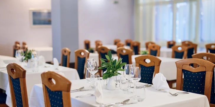 Crikvenická riviéra: hotel blízko pláží, polopenze včetně nápojů