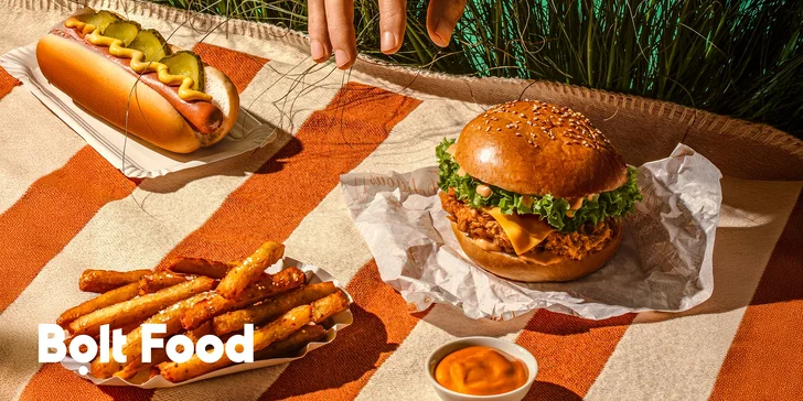 Rychlé doručení jídla: 50% sleva na 1. objednávku až do výše 250 Kč na Bolt Food
