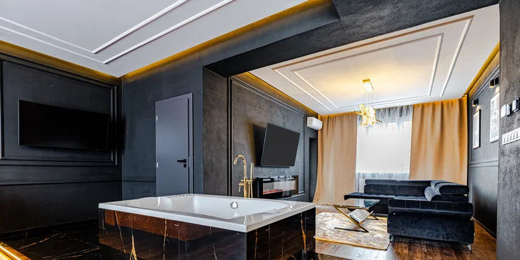 Pobyt v novém a luxusně zařízeném apartmánu v centru Nitry s vířivkou