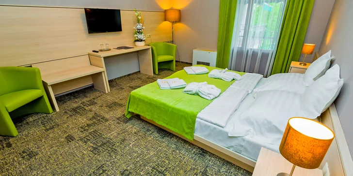 Maďarské termály u Debrecínu: vstupy do lázní, wellness, polopenze, možnost vířivky na pokoji