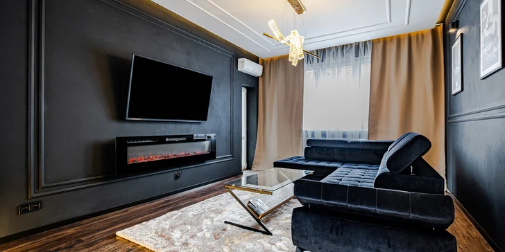 Pobyt v novém a luxusně zařízeném apartmánu v centru Nitry s vířivkou