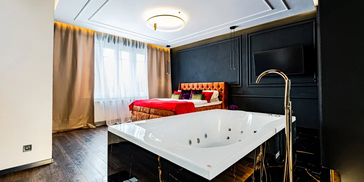 Pobyt v novém a luxusně zařízeném apartmánu v centru Nitry s vířivkou