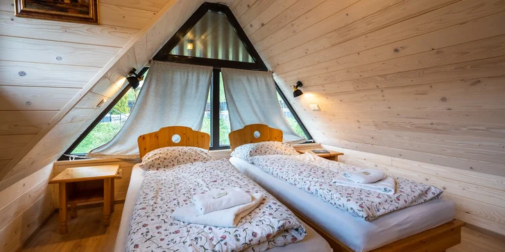 Zážitkový pobyt v tradiční dřevěnici v Malé Fatře s jídlem, wellness i adventure golfem