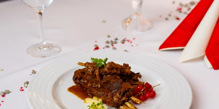 Luxusní šestichodové menu se zvěřinovými dobrotami pro 2 osoby