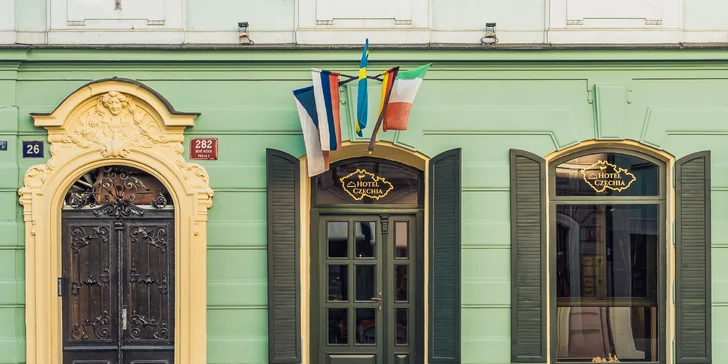 Komfortní hotel na Novém Městě s bufetovou snídaní pro 2–3 osoby