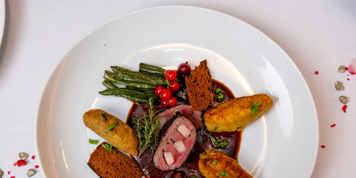 Luxusní šestichodové menu se zvěřinovými dobrotami pro 2 osoby
