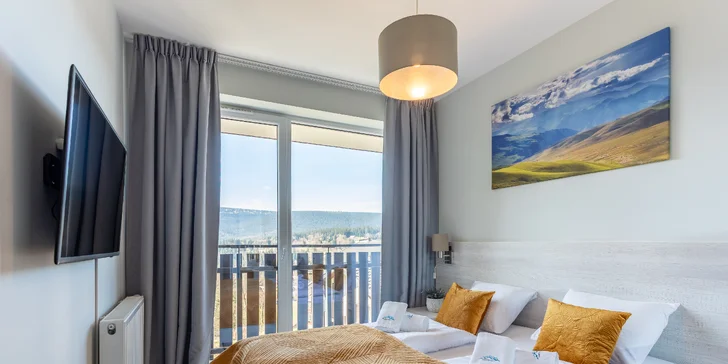 Szklarska Poręba: moderní apartmány, neomezeně wellness, možnost snídaní