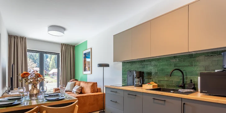 Szklarska Poręba: moderní apartmány, neomezeně wellness, možnost snídaní