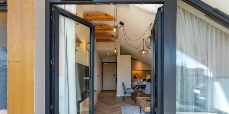 Szklarska Poręba: moderní apartmány, neomezeně wellness, možnost snídaní