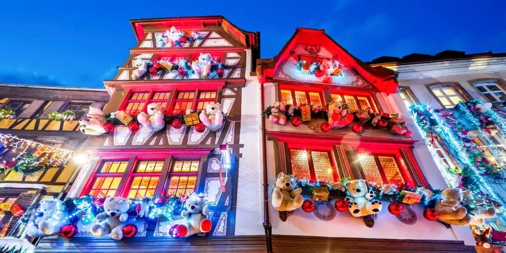 Čtyřdenní zájezd za nejkrásnějšími vánočními trhy Francie: hotel se snídaní, letenka a průvodce