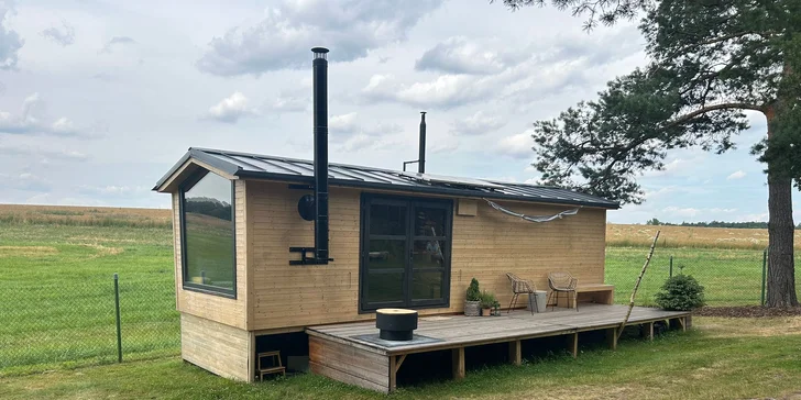 Moderní tiny house na Křivoklátsku, 11 km od Lán: bez stravy či se snídaní