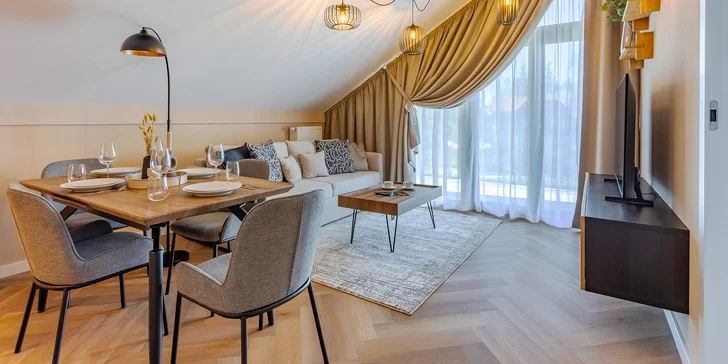 Szklarska Poręba: moderní apartmány, neomezeně wellness, možnost snídaní