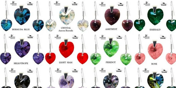 Souprava stříbrných šperků s kamínky Swarovski