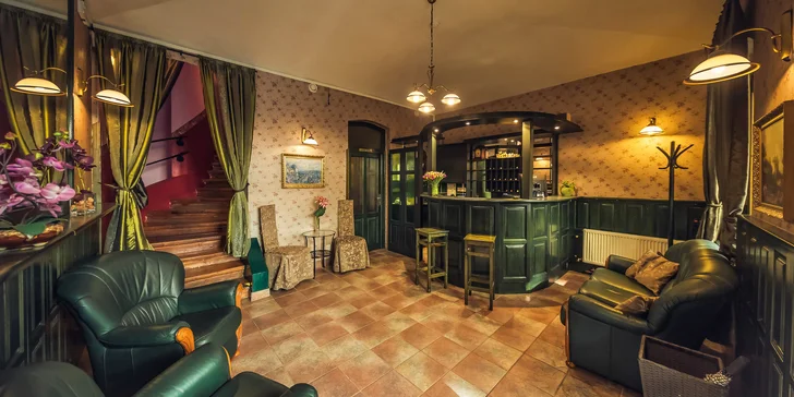 Komfortní hotel na Novém Městě s bufetovou snídaní pro 2–3 osoby