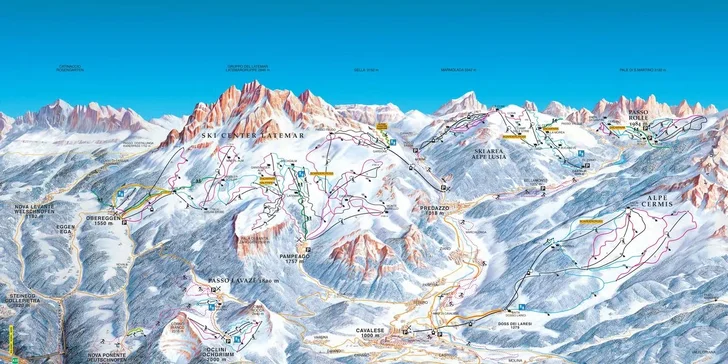 Zimní dovolená v italských Alpách: polopenze, wellness i skibus zdarma