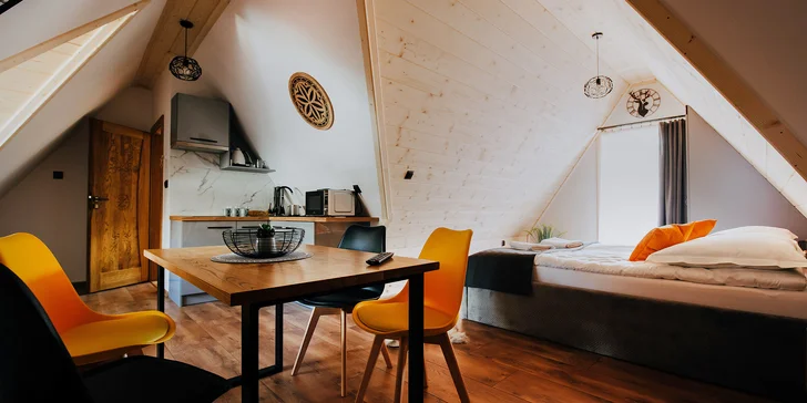 Polské Tatry: Moderní apartmány hned u svahu a nedaleko Sky Walk Poronin