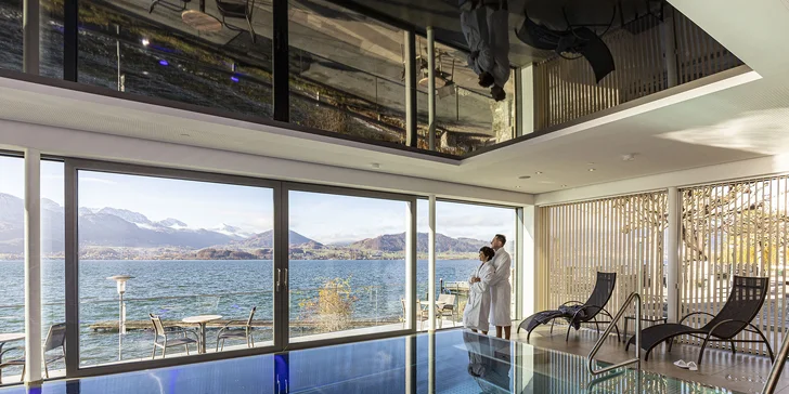 Solná komora a Traunsee: hotel přímo u jezera, neomezený wellness i snídaně
