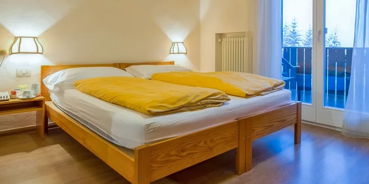 Zimní dovolená v italských Alpách: polopenze, wellness i skibus zdarma