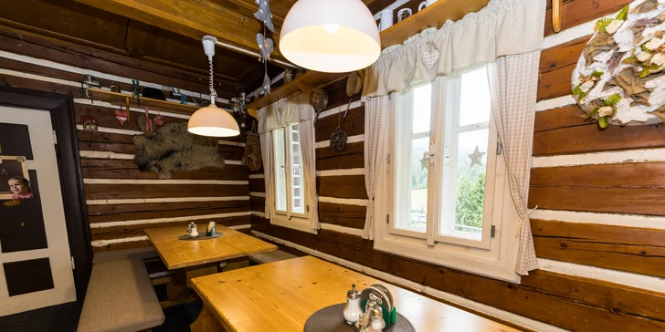 Horská chata v srdci Krkonoš: snídaně nebo all inclusive i privátní wellness, 2 děti zdarma
